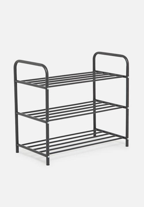 H&S - 3 Layer shoe rack - black