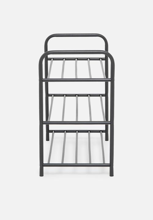 H&S - 3 Layer shoe rack - black