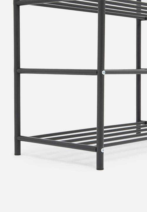 H&S - 3 Layer shoe rack - black