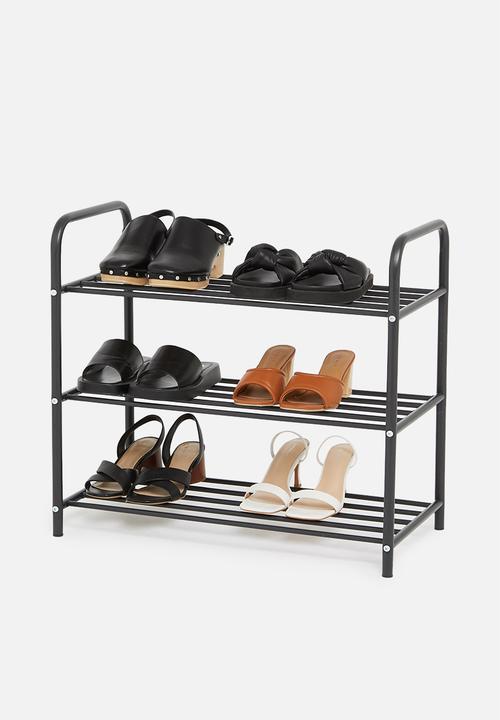 H&S - 3 Layer shoe rack - black