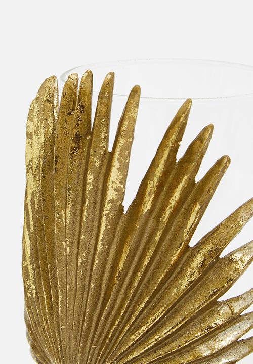 H&S - Frond candle holder - gold
