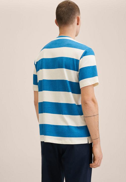 MANGO - Queen love transforms  striped T-shirt - blue