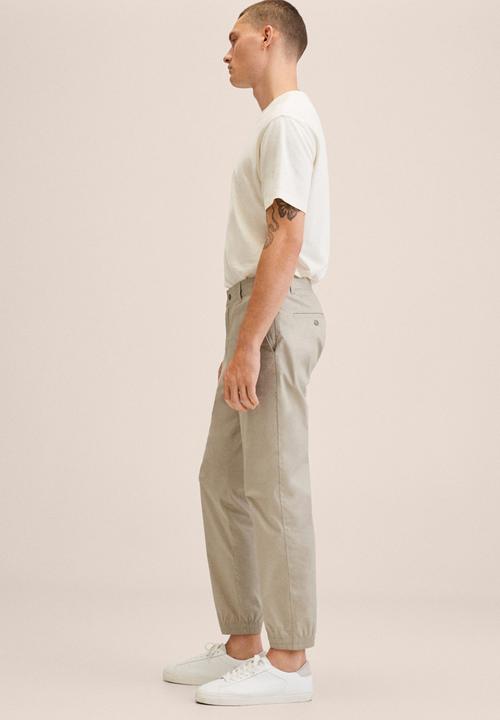 MANGO - Trevi cuffed pant - beige