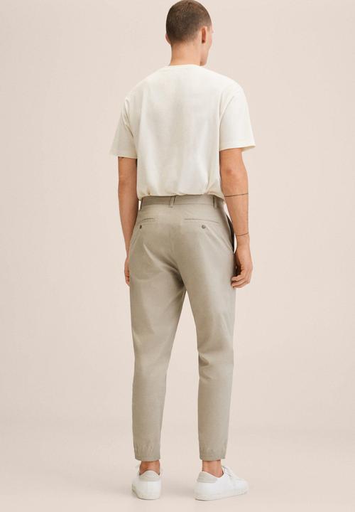 MANGO - Trevi cuffed pant - beige