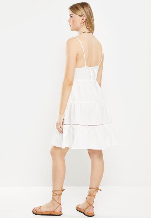 dailyfriday - Tiered mini dress - white