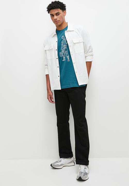 STYLE REPUBLIC - Walkman graphic tee - coral blue