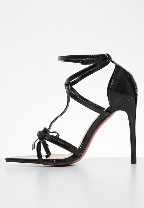 Miss Black - Dagger3 barely there stiletto heel - black