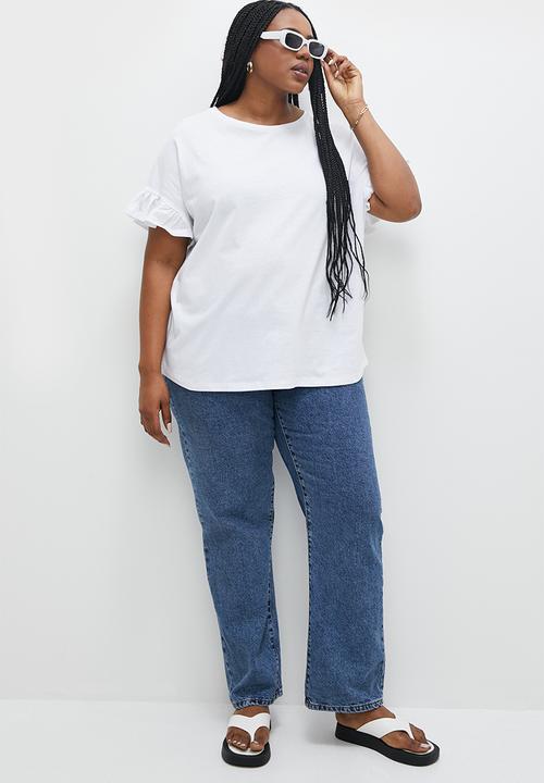 Superbalist - Ruffle tee - white