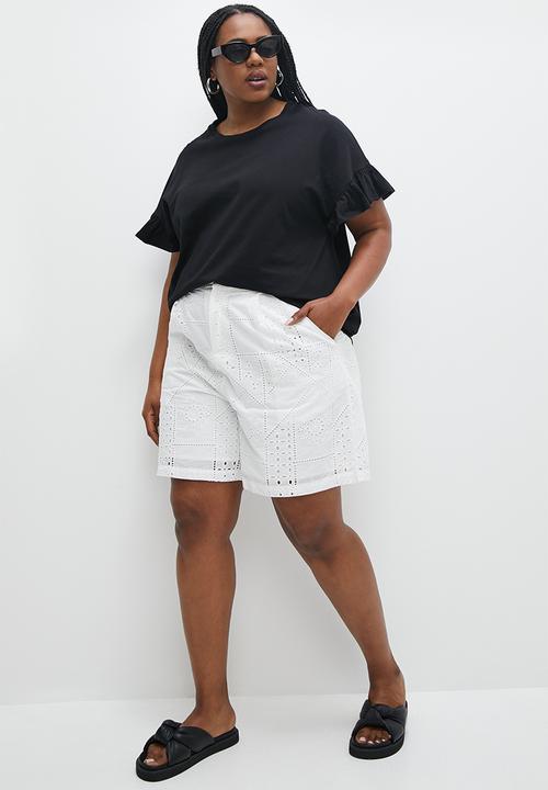 Superbalist - Ruffle tee - black