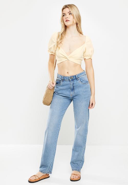 dailyfriday - Wrap crop top - beige