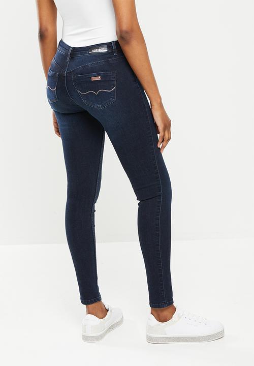 SISSY BOY - Jon jon skinny with back patch - blue black