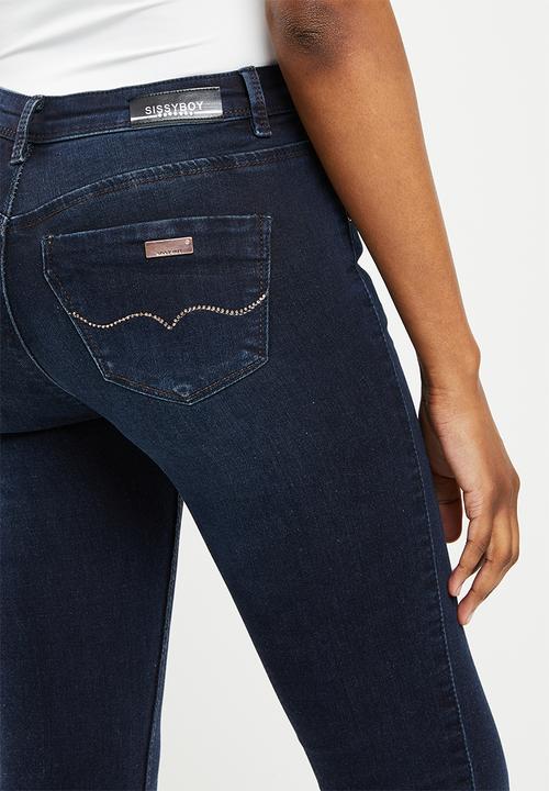 SISSY BOY - Jon jon skinny with back patch - blue black