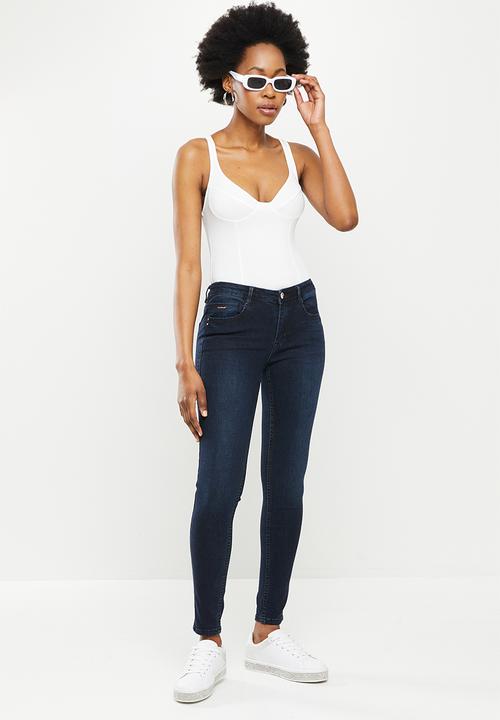 SISSY BOY - Jon jon skinny with back patch - blue black