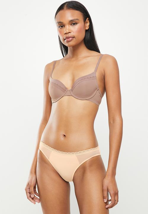 DORINA - 2 pack jana briefs - brown & beige