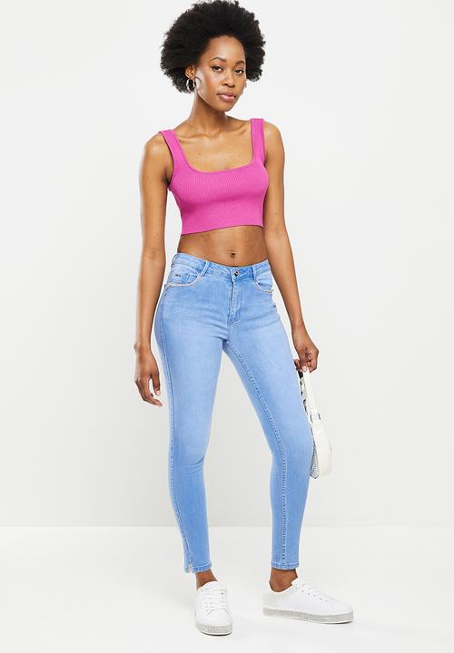 SISSY BOY - Axel with pocket bling and hem slit - periwinkle
