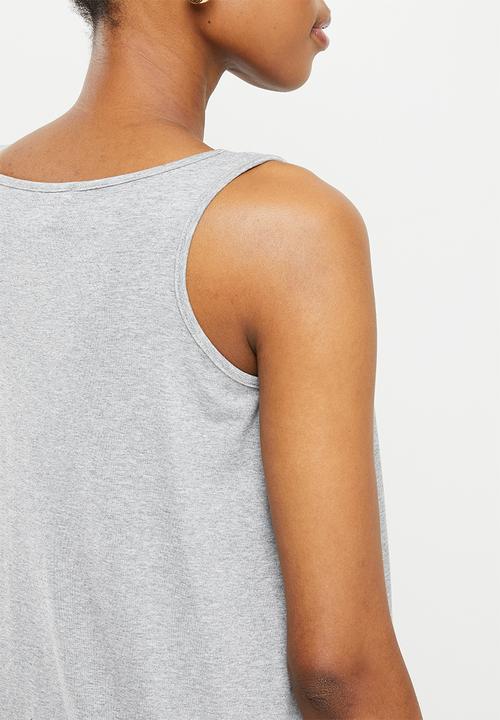 edit Maternity - Maternity waterfall nursing swing vest - grey melange