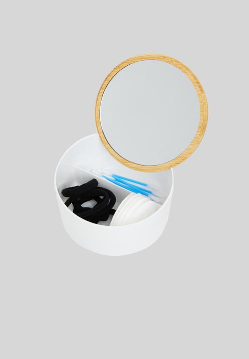 Bathroom Solutions - Round mirror organiser - white