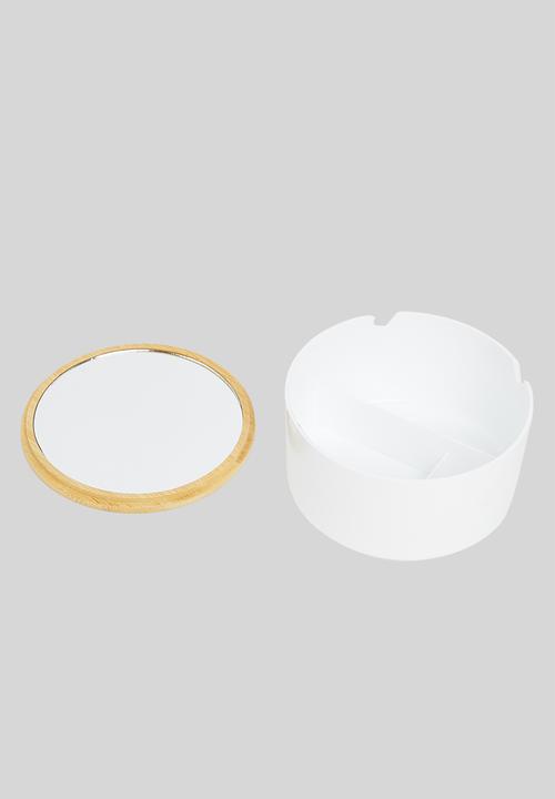 Bathroom Solutions - Round mirror organiser - white