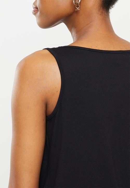 edit Maternity - Maternity waterfall nursing swing vest - black