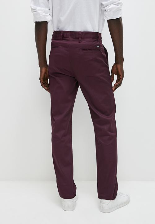 Superbalist - Caleb slim chino - burgundy