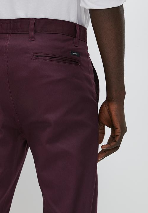 Superbalist - Caleb slim chino - burgundy