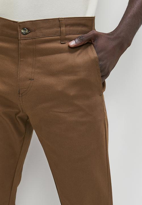 Superbalist - Caleb slim chino - brown