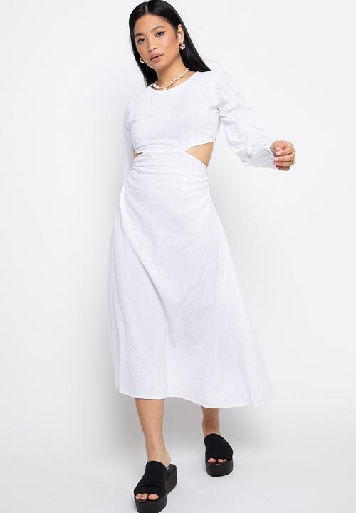 Daisy Street - Cut out dress - white