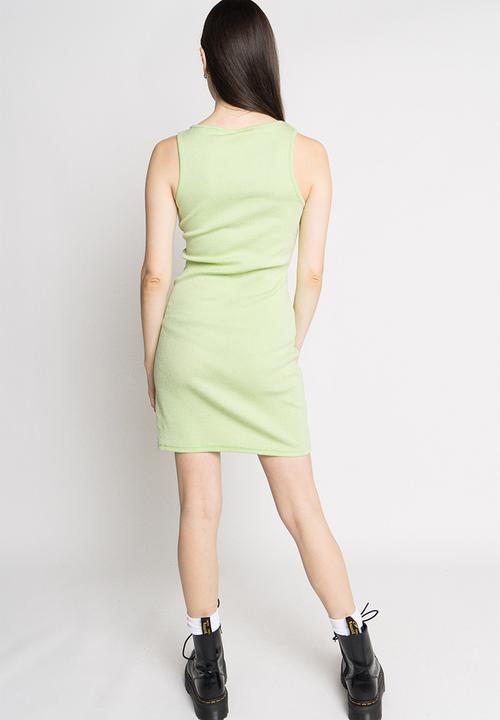 Daisy Street - Button mini dress - green