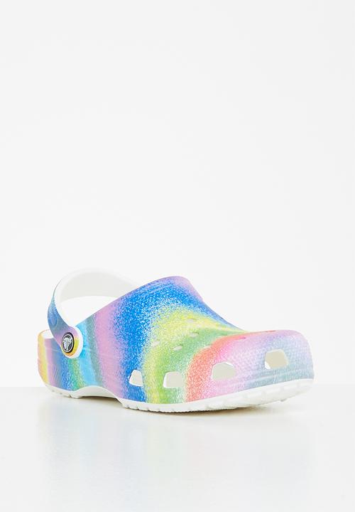 Crocs - Classic spray dye clog - white & multi