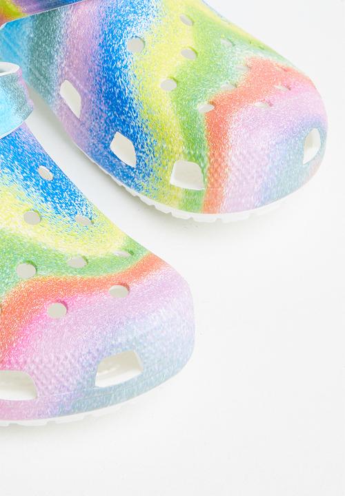 Crocs - Classic spray dye clog - white & multi