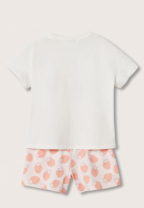 MANGO - Printed cotton pyjamas - pink