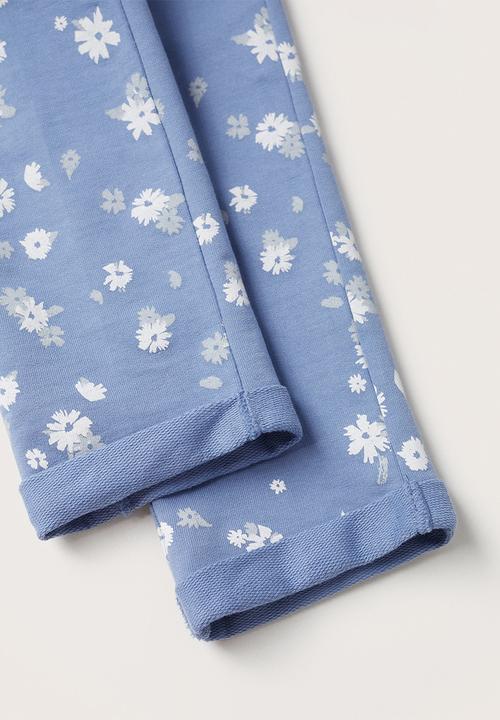 MANGO - Printed jogger trousers - blue