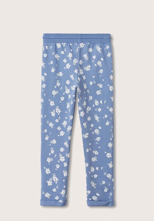 MANGO - Printed jogger trousers - blue