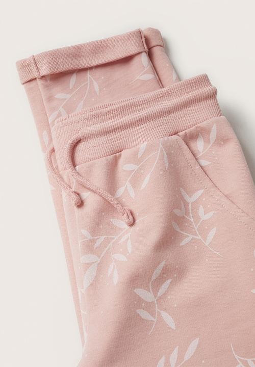 MANGO - Printed jogger trousers - pale pink
