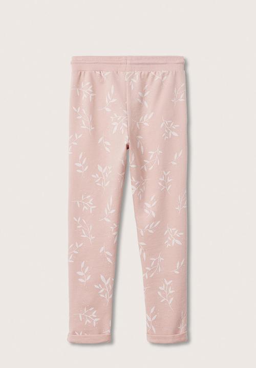 MANGO - Printed jogger trousers - pale pink