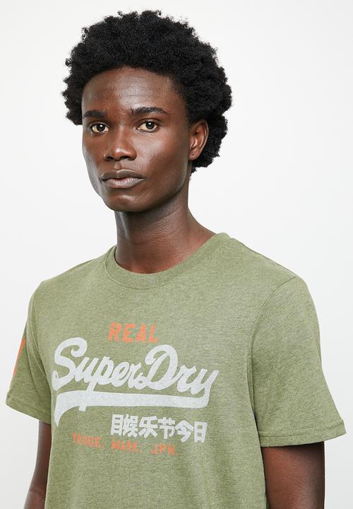 Superdry. - Vintage vl classic tee - thrift olive marl