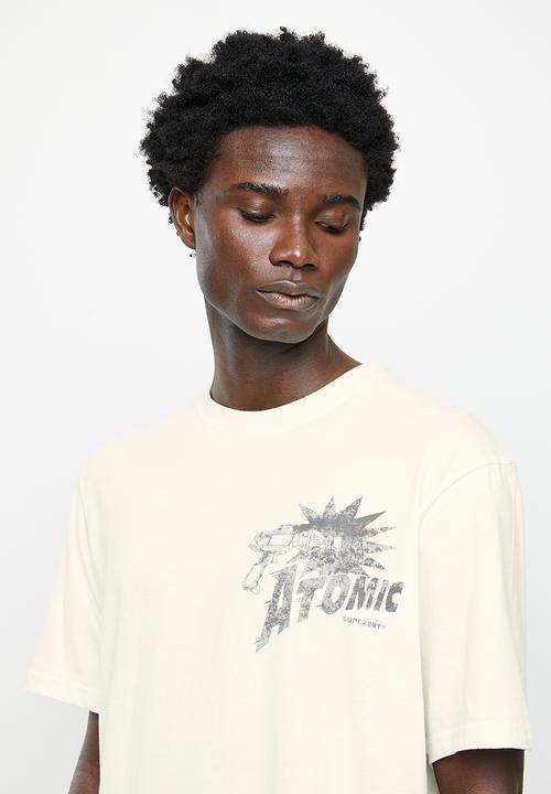 Superdry. - Vintage crossing lines bk tee - couture white