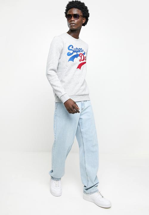 Superdry. - Vintage vl interest crew - athletic grey marl