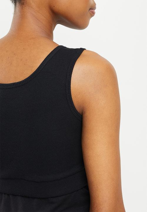 Superbalist - Maternity 2 pack rib nursing bralette - black & white