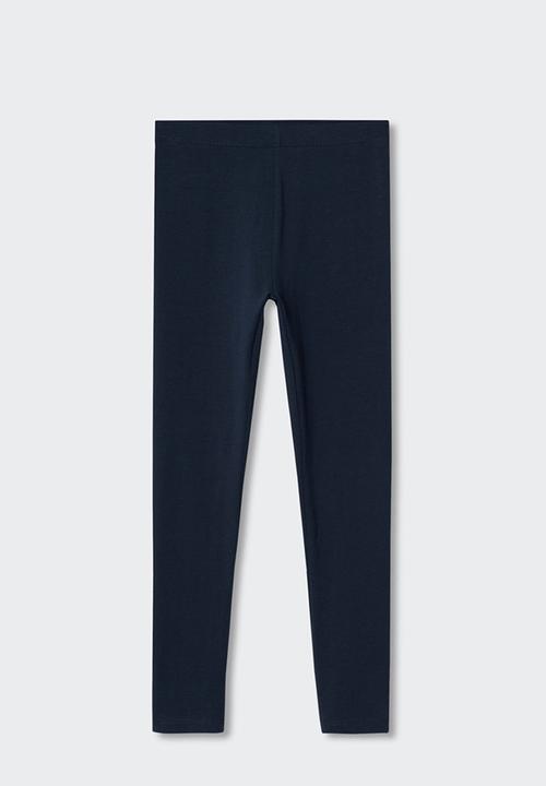 MANGO - Essential cotton leggings - navy