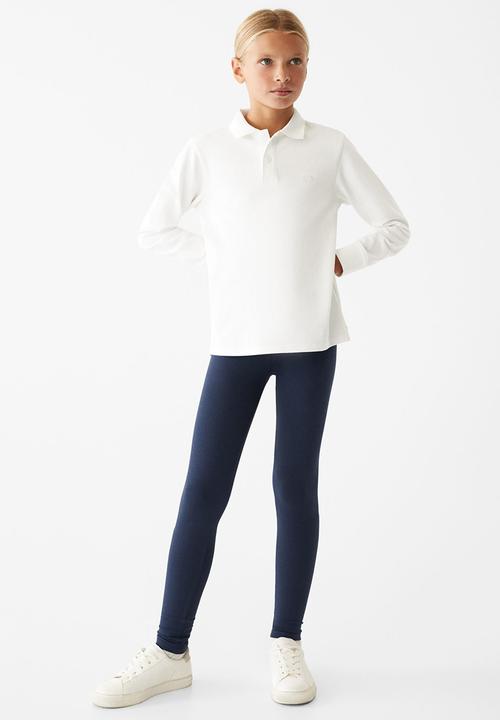 MANGO - Essential cotton leggings - navy