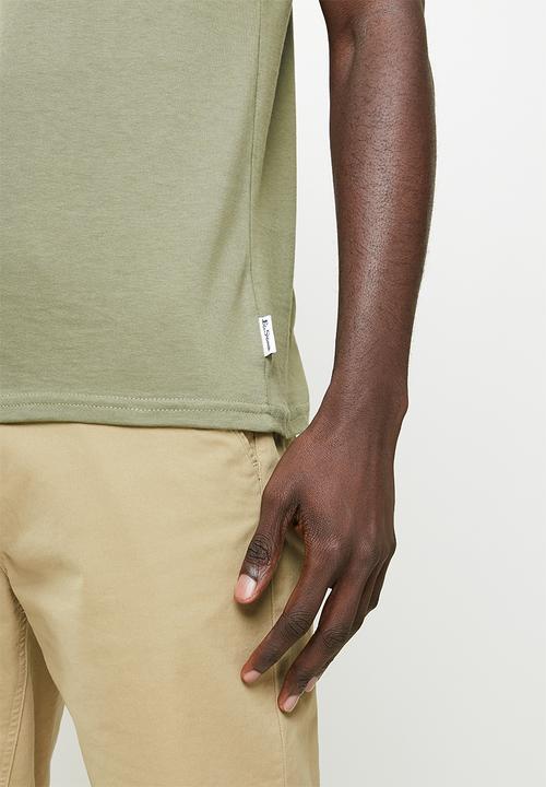 Ben Sherman - Entry tar print crew neck tee shirt - oliveDNU