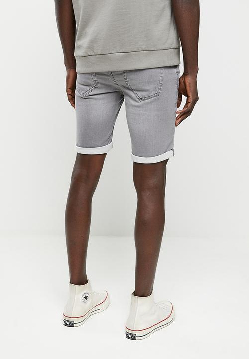 Only & Sons - Ply regular fit shorts - grey denim