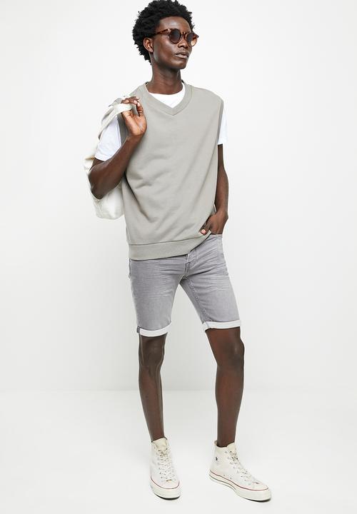 Only & Sons - Ply regular fit shorts - grey denim