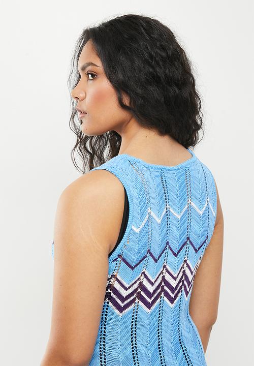 dailyfriday - Knit maxi cover up - blue print