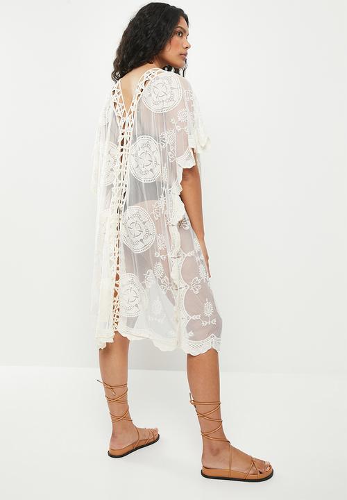 dailyfriday - Open work kaftan - ecru