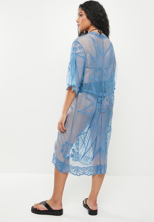 dailyfriday - Embroidered kaftan - blue