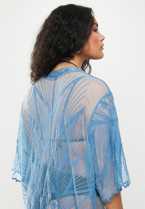 dailyfriday - Embroidered kaftan - blue