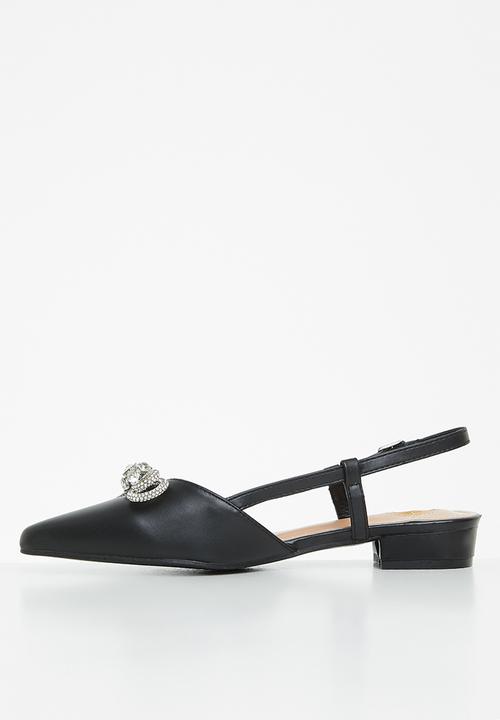 Footwork - Simm slingback ballet - black