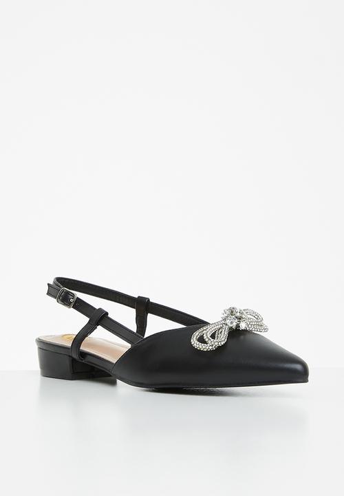 Footwork - Simm slingback ballet - black